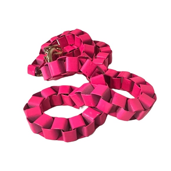 Hot Pink Metal Box Chain Necklace - 90’s - Y2K - Picture 2 of 6